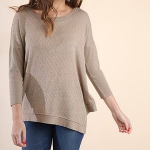 Umgee Latte Relaxed Assymetrical Top